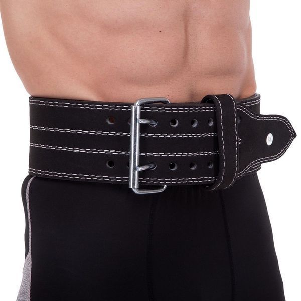 Пояс для пауэрлифтинга кожаный Zelart SB-165150 спинка-10см размер-XS-XXL черный SB-165150 фото