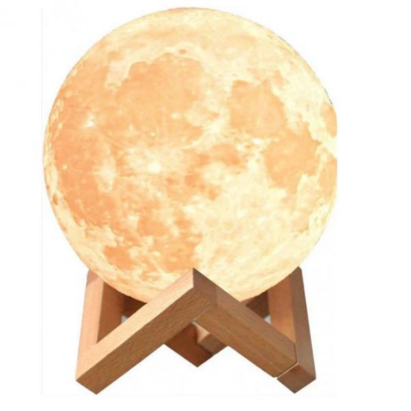 Ночник светящаяся луна Moon Lamp 18 см, Ночник детский для комнаты, Детский ночник безопасный для ребенка ws35123-1 фото