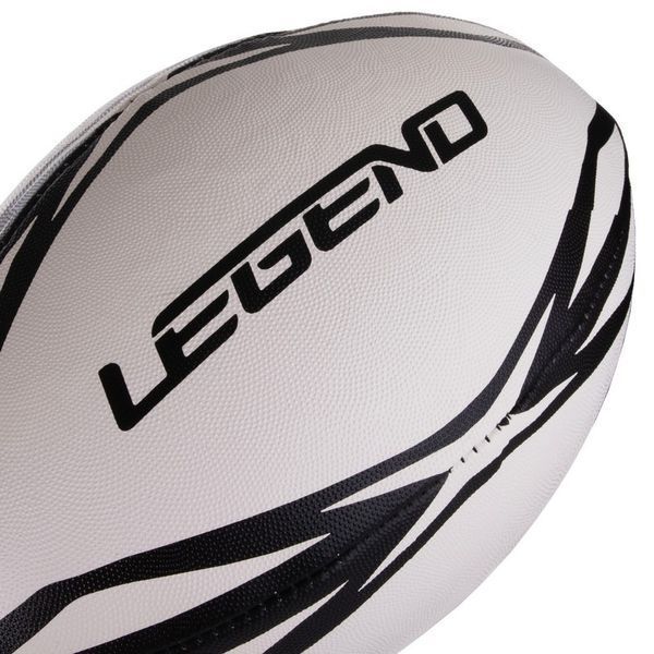 Мяч для регби детский LEGEND R-3299 размер 3 белый-черный R-3299 фото