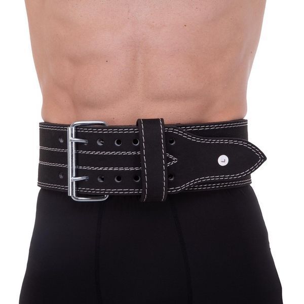 Пояс для пауэрлифтинга кожаный Zelart SB-165150 спинка-10см размер-XS-XXL черный SB-165150 фото