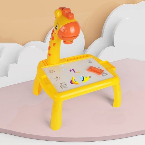 Детский стол проектор для рисования с подсветкой Projector Painting. Цвет: желтый ws89895-1 фото