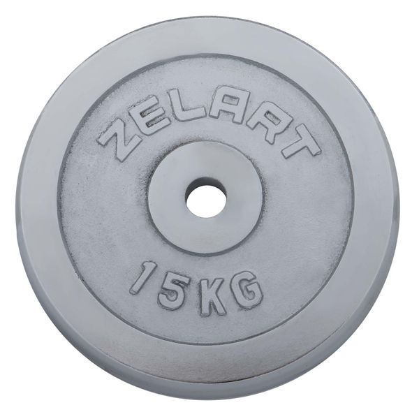Блины диски хромированные Zelart TA-7786-15 31мм 15кг хром TA-7786-15 фото