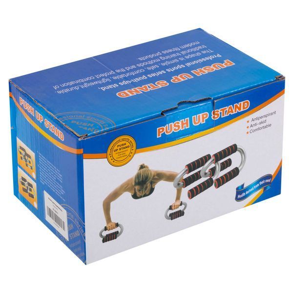 Упоры для отжиманий 2штуки SP-Sport FI-3971 PUSH-UP BAR 11x21см серый-черный-красный FI-3971 фото