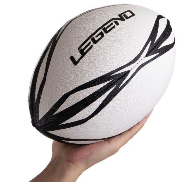 Мяч для регби детский LEGEND R-3299 размер 3 белый-черный R-3299 фото