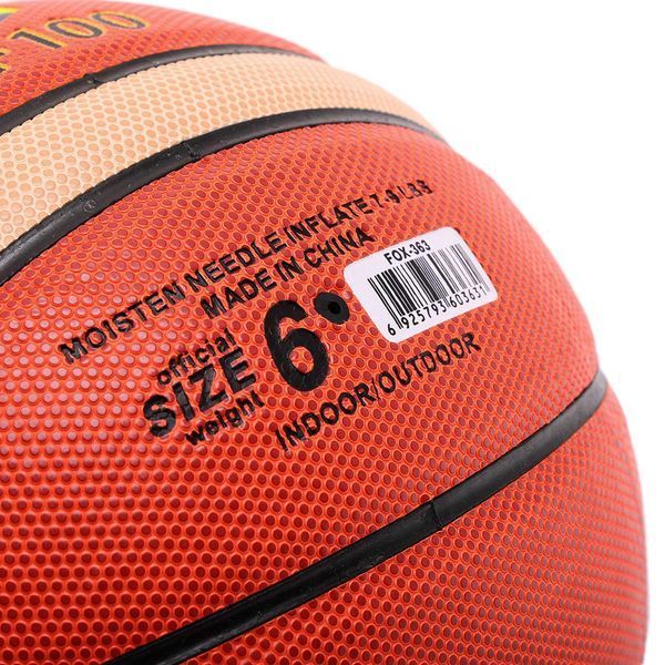 Мяч баскетбольный FOX BA-GM6X №6 PU оранжевый BA-GM6X фото