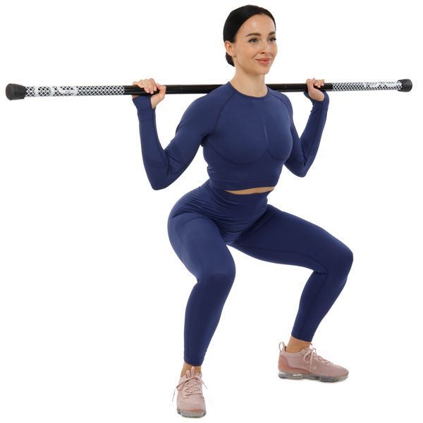 Бодибар Body Bar разборной 3-х секционный Zelart FI-9994-9 вес 9кг черный-белый FI-9994-9 фото