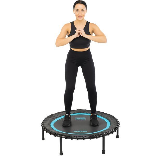 Фітнес батут для джампінгу круглий LiveUp LP8250 o100см чорний-синій LP8250 фото