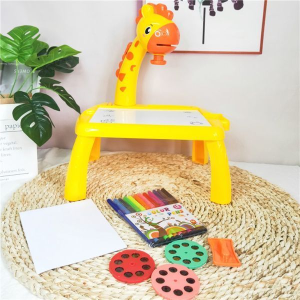 Детский стол проектор для рисования с подсветкой Projector Painting. Цвет: желтый ws89895-1 фото