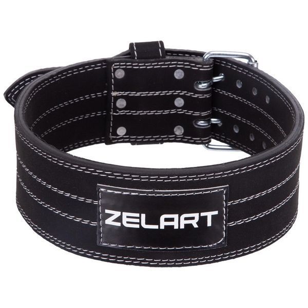 Пояс для пауэрлифтинга кожаный Zelart SB-165150 спинка-10см размер-XS-XXL черный SB-165150 фото