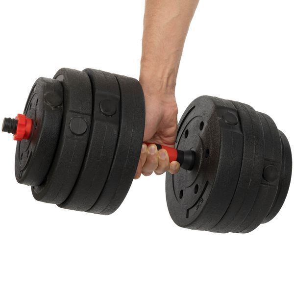 Гантели трансформер превращаются в штангу 3в1 SP-Sport TA-9455-40 40кг черный-красный TA-9455-40 фото