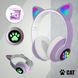 Беспроводные LED наушники с кошачьими ушками CAT STN-28. Цвет: фиолетовый ws44267-2 фото 10