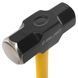 Кувалда стальная молот для кроссфита GYM HAMMER Zelart TA-9635-12LB 12LB (5,4кг) черный-желтый TA-9635-12LB фото 3