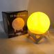 Ночник светящаяся луна Moon Lamp 18 см, Ночник детский для комнаты, Детский ночник безопасный для ребенка ws35123-1 фото 2