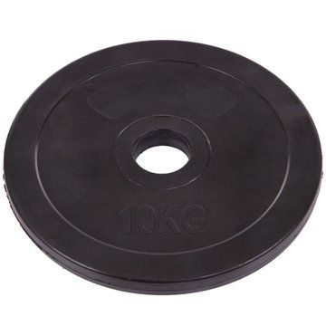 Млинці диски гумові SHUANG CAI SPORTS TA-1447-10B 52мм 10кг чорний TA-1447-10B фото