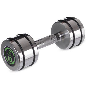 Гантель цільна сталева хромована Zelart FI-2622-10 1шт 10кг хром FI-2622-10 фото