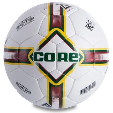 М'яч футбольний CORE BRILIANT SUPER CR-011 №5 PU білий-червоний CR-011 фото