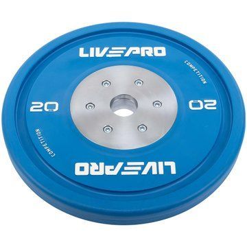 Бамперные диски резиновые Bumper Plates LiveUp LP8335-20 o50.5мм 20кг синий LP8335-20 фото