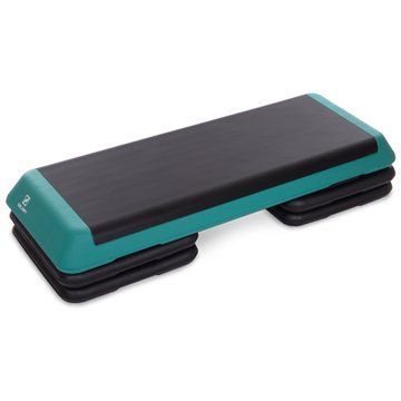 Степ-платформа для фитнеса и аэробики 3 уровня высоты Zeart FI-2586 (MD1703A) 109x40x10-20см черный-зеленый FI-2586 фото