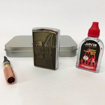 Зажигалка бензиновая в подарочной коробке N6, сувенир зажигалка, зажигалки подарки для мужчин ws28775-5 фото
