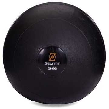 Слэмбол мяч набивной для кроссфита и фитнеса Slam Ball Zelart FI-2672-20 20кг черный FI-2672-20 фото