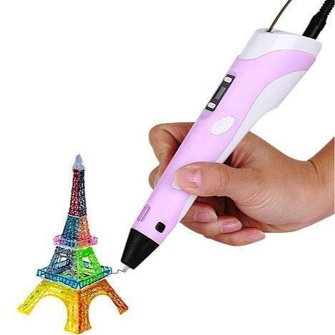 3D ручка Smart 3D Pen 2 c LCD дисплеем, Ручка 3d для развития внимания. Цвет: розовый ws78385-2-1 фото