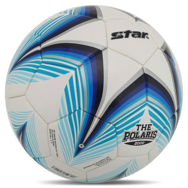 Мяч футбольный STAR THE POLARIS 2000 FIFA SB235FTB №5 PU белый-голубой SB235FTB фото