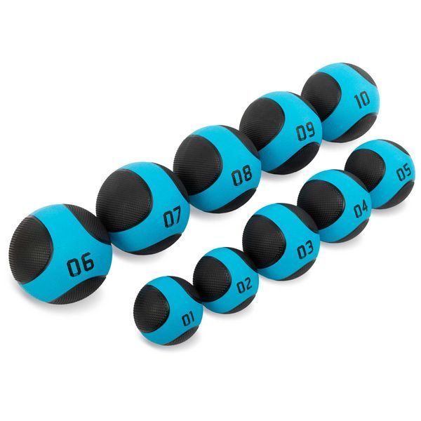 М'яч медичний медбол Medicine Ball LiveUp LP8112-10 10кг чорний-синій LP8112-10 фото