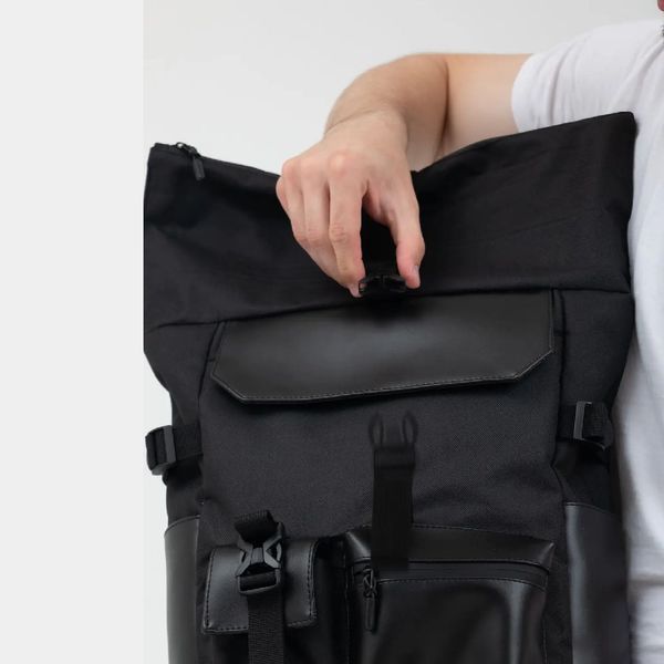 Рюкзак Rolltop мужской женский для путешествий и ноутбука, Ролтоп большой для города ws48652 фото
