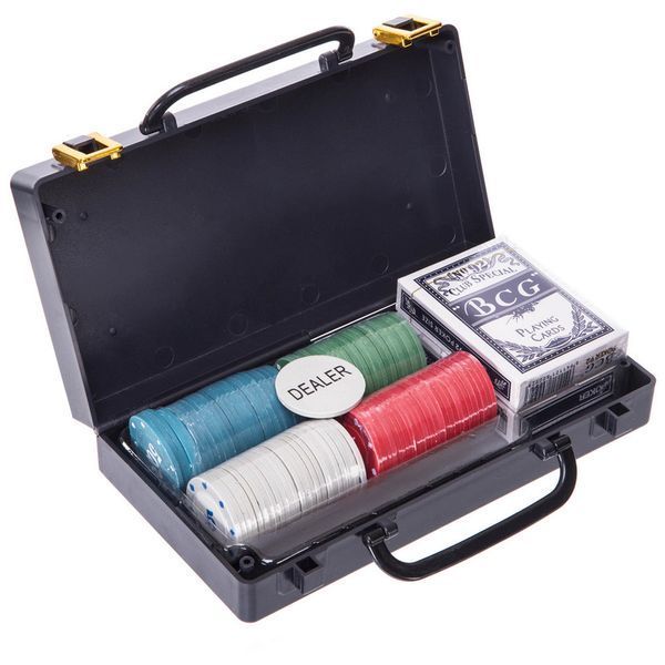 Набор для покера в пластиковом кейсе Poker game set Poker game set SP-Sport 100S-2A 100 фишек 100S-2A фото