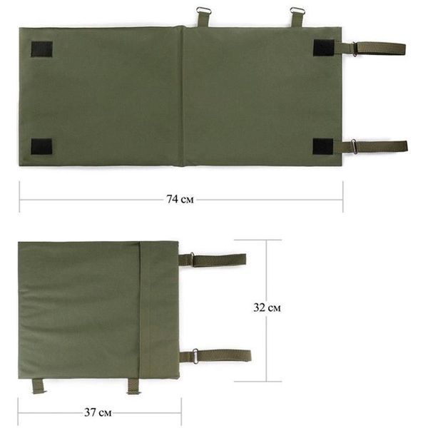 Сидушка-каремат с креплением MOLLE Champion TY-8946 37х32х3,6см/74х32х1,8см оливковый TY-8946 фото