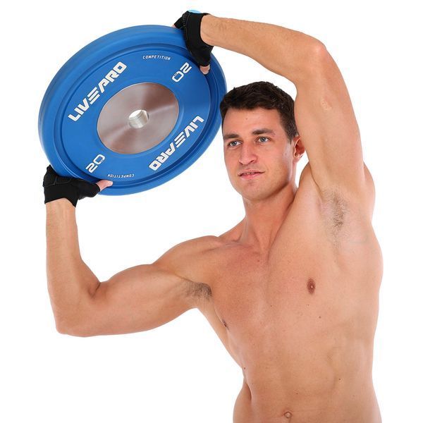 Бамперні диски гумові Bumper Plates LiveUp LP8335-20 o50.5мм 20кг синій LP8335-20 фото