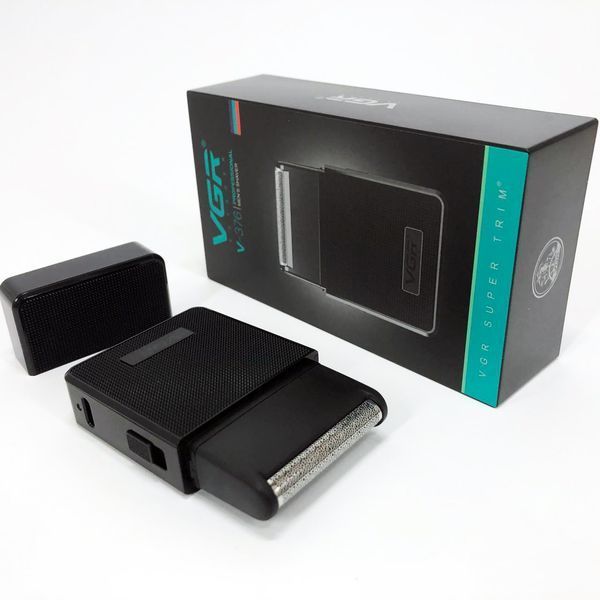 Електробритва VGR V-376 BLACK шейвер, Бюджетна машинка для стрижки бороди, Бездротова електробритва ws18127 фото