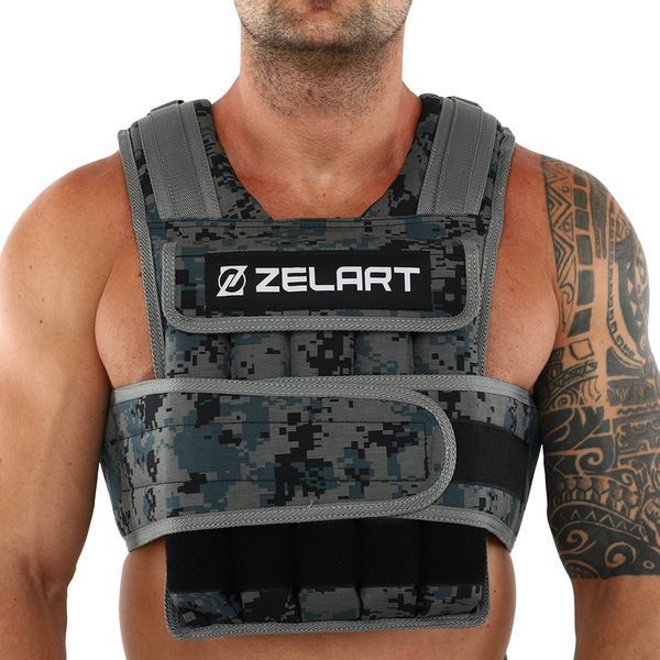 Жилет утяжелитель с регулируемым весом Zelart WEIGTH VEST TA-7806-15 вес-1,5-15кг камуфляж TA-7806-15 фото