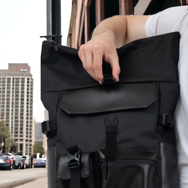 Рюкзак Rolltop мужской женский для путешествий и ноутбука, Ролтоп большой для города ws48652 фото