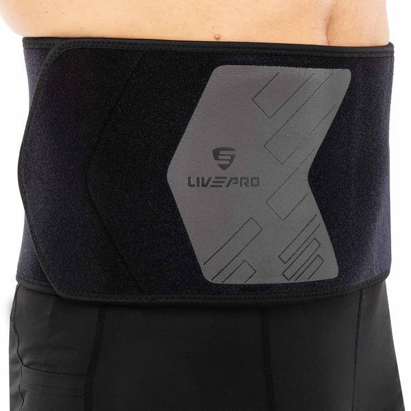 Пояс для тренажерного зала и похудения SWEAT WAIST TRIMMER LiveUp LP8718 размер 125x19,5x0,5см черный-серый LP8718 фото