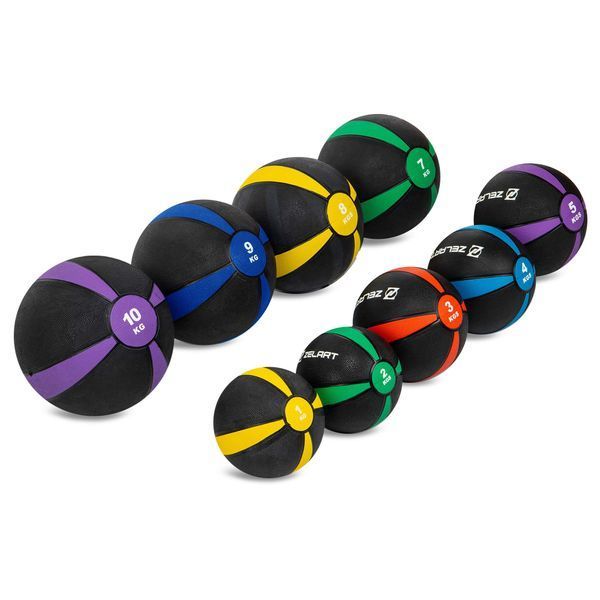 Медбол м'яч медичний Medicine Ball Zelart FI-5122-9 9кг сірий-синій FI-5122-9 фото