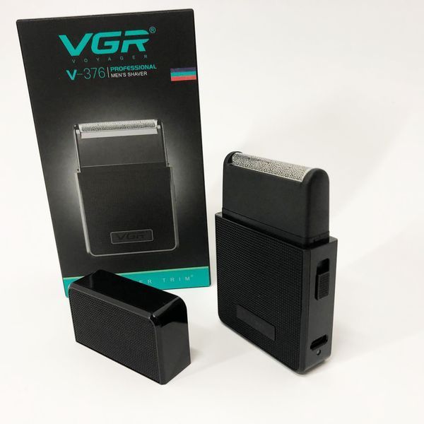Електробритва VGR V-376 BLACK шейвер, Бюджетна машинка для стрижки бороди, Бездротова електробритва ws18127 фото