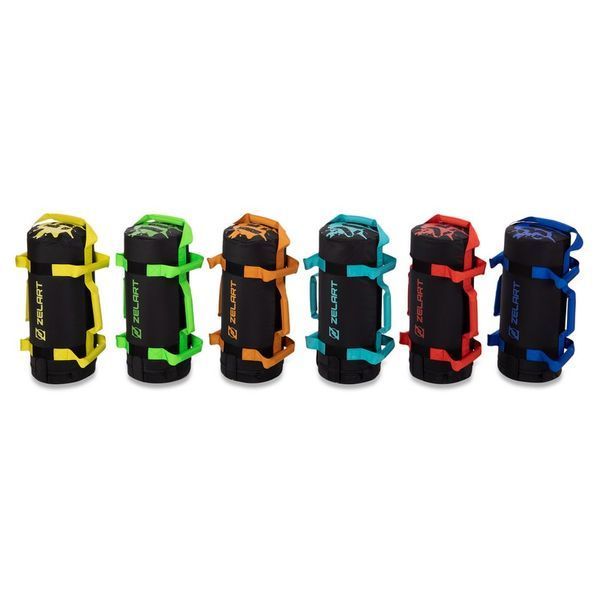 Мешок утяжелитель для функционального тренинга Power Bag Zelart TA-7825-10 10кг черный-зеленый TA-7825-10 фото
