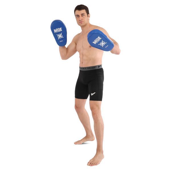 Лапа боксерская прямая тренировочная удлиненная Кожвинил BOXER NEW 2008-N 38х18х4,5см 2штуки р. Універсальний розмір рукавички 2008-N фото