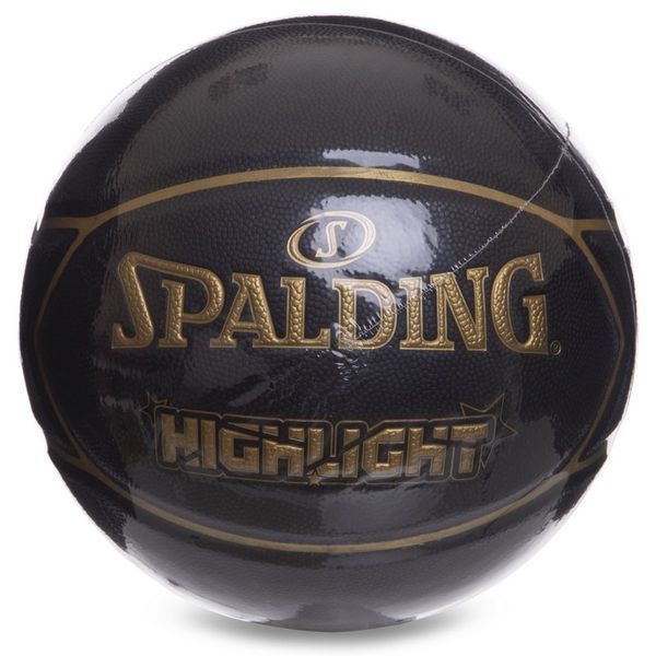 Мяч баскетбольный SPALDING HIGHLIGHT 76869Y размер 7 черный 76869Y фото