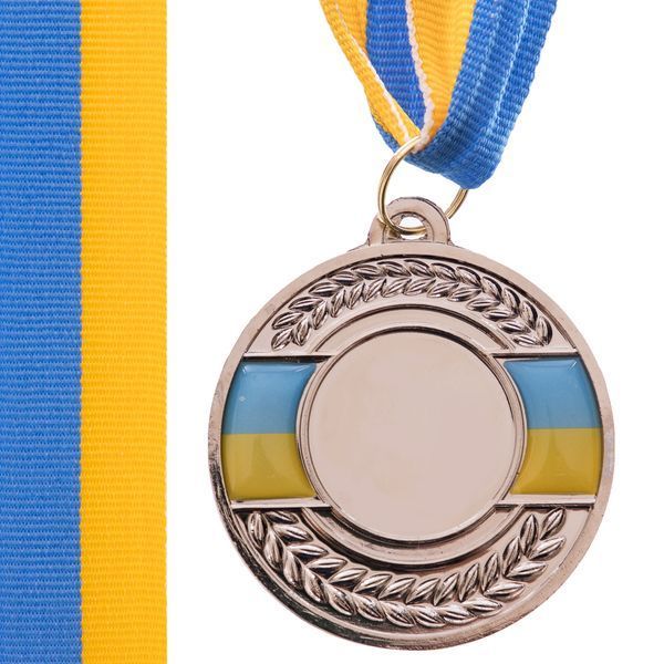 Заготовка медали спортивной с лентой SP-Sport UKRAINE с украинской символикой C-3242 o5см золото, серебро, бронза C-3242 фото