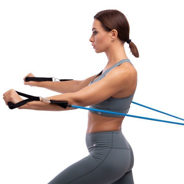 Эспандер многофункциональный для фитнеса 5 жгутов Resistance Band Zelart FI-6333 в чехле разноцветный FI-6333 фото