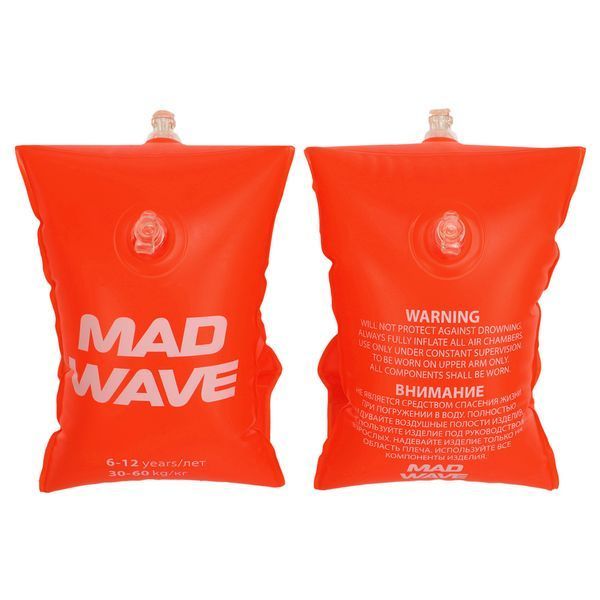 Нарукавники для плавания детские надувные 2шт MadWave BASIC M075605 2-12 лет цвета в ассортименте 6-12 лет M075605 фото