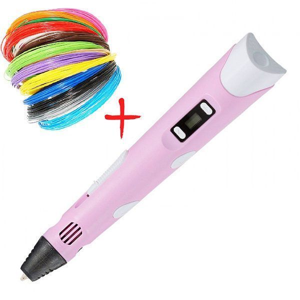3D ручка Smart 3D Pen 2 c LCD дисплеем, Ручка 3d для развития внимания. Цвет: розовый ws78385-2-1 фото