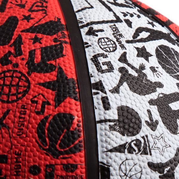 Мяч баскетбольный резиновый SPALDING NBA GRAFFITI 83574Z размер 7 красный-серый 83574Z фото