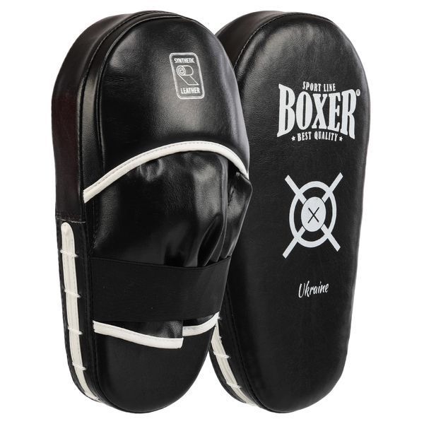 Лапа боксерская прямая тренировочная удлиненная Кожвинил BOXER NEW 2008-N 38х18х4,5см 2штуки р. Універсальний розмір рукавички 2008-N фото