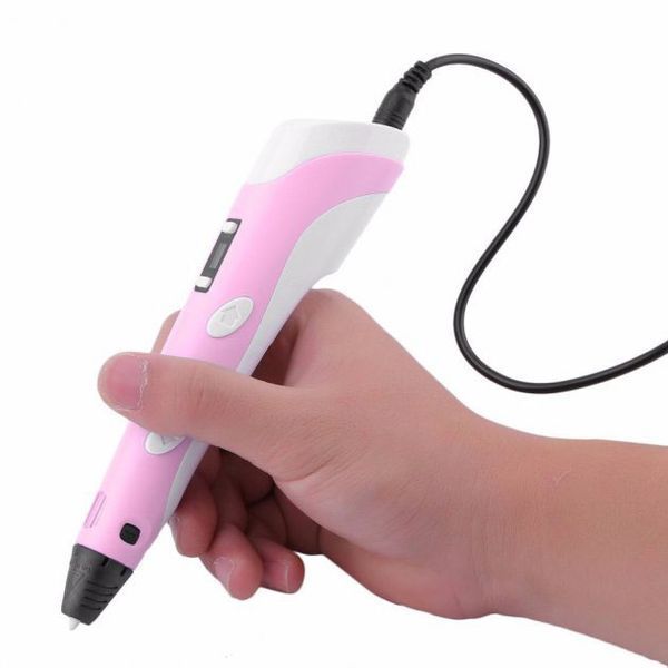 3D ручка Smart 3D Pen 2 c LCD дисплеем, Ручка 3d для развития внимания. Цвет: розовый ws78385-2-1 фото