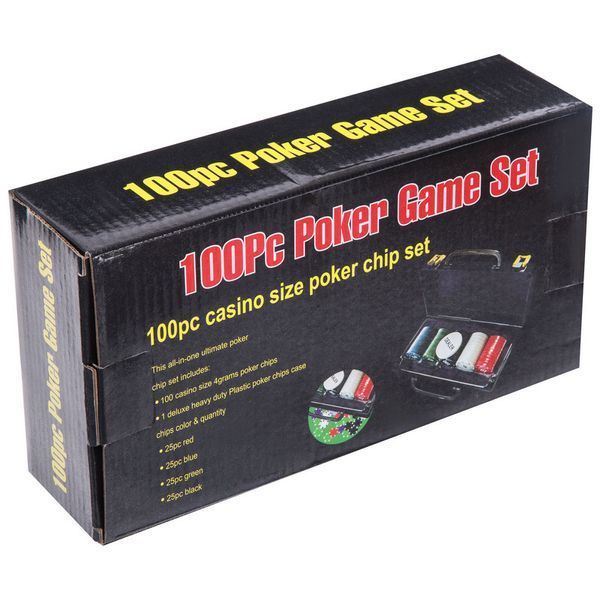 Набор для покера в пластиковом кейсе Poker game set Poker game set SP-Sport 100S-2A 100 фишек 100S-2A фото