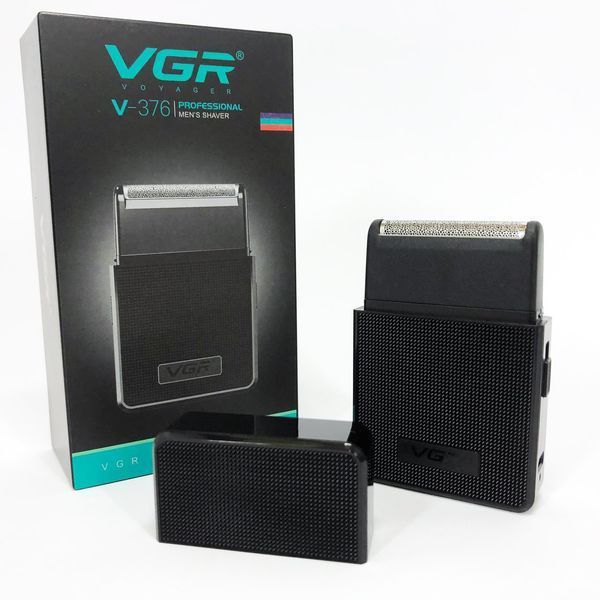 Електробритва VGR V-376 BLACK шейвер, Бюджетна машинка для стрижки бороди, Бездротова електробритва ws18127 фото