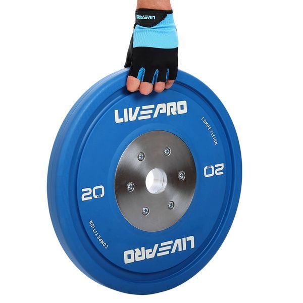 Бамперні диски гумові Bumper Plates LiveUp LP8335-20 o50.5мм 20кг синій LP8335-20 фото